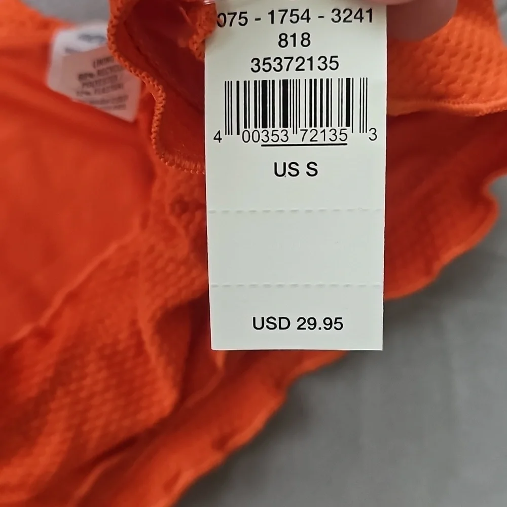 NWT Aerie Cheeky Orange Lace Trim Bikini Bottom